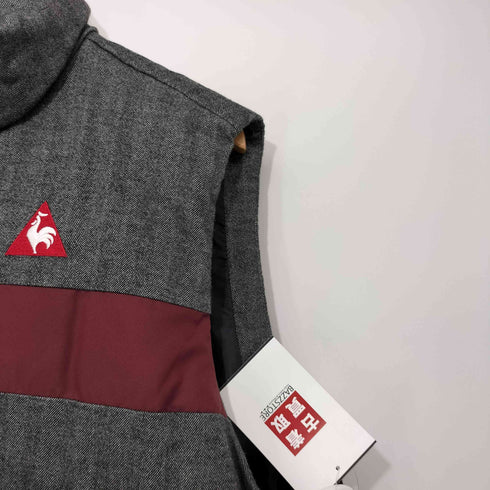 ルコック スポルティフ le coq sportif ロゴ刺繍 フェザー混 ダウンベスト メンズ LL