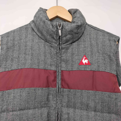 ルコック スポルティフ le coq sportif ロゴ刺繍 フェザー混 ダウンベスト メンズ LL