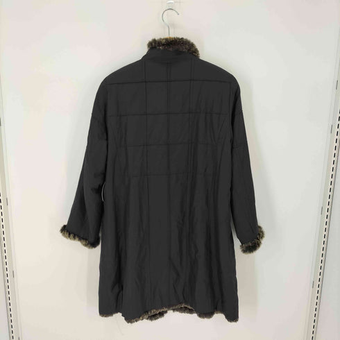 SUNROSE ラビットファースタンドカラーコート スクエア レディース M~L