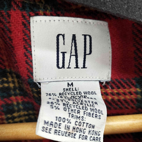 ギャップ Gap 00S Old GAP オールドギャップ ウールハンティングジャケット ジップアップブルゾン 裏地ネル メンズ JPN:M
