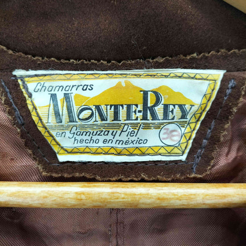 MONTE-REY フリンジレザーウエスタンジャケット 猫目ボタン メンズ US:38