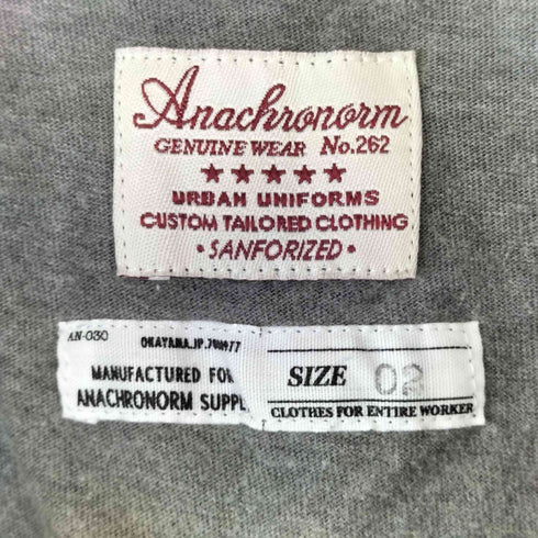 アナクロノーム Anachronorm ポケット クルーネックTシャツ メンズ JPN:2