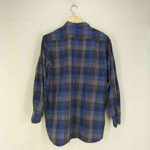 アクアスキュータム AQUASCUTUM ブロックチェックコットンシャツ メンズ 4L