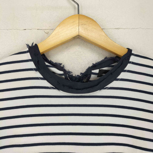 トリココムデギャルソン tricot COMME des GARCONS AD2006 07SS 襟カットオフ切替ボーダーTシャツ レディース
