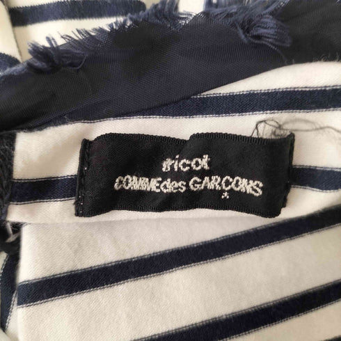 トリココムデギャルソン tricot COMME des GARCONS AD2006 07SS 襟カットオフ切替ボーダーTシャツ レディース