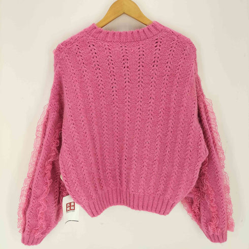 ザラ ZARA RUFFLED KNIT SWEATER レディース import:M