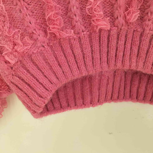 ザラ ZARA RUFFLED KNIT SWEATER レディース import:M