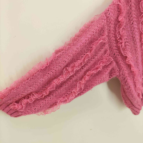 ザラ ZARA RUFFLED KNIT SWEATER レディース import:M