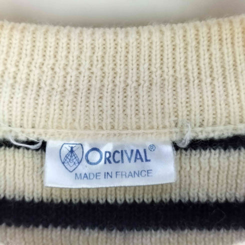 オーチバル ORCIVAL フランス製 ショルダーボタン ボーダーウールニット レディース 3