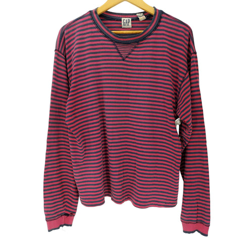 ギャップ Gap L/S ボーダー柄クルーネックTシャツ メンズ JPN:M