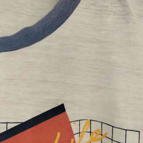 スクリーンスターズ SCREEN STARS USA製 フロントプリント リンガーTシャツ メンズ import:L
