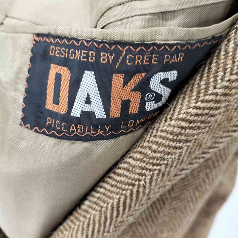 ダックス DAKS THE BROCK ROOM アルパカ混ヘリンボーン2Bテーラードジャケット メンズ FR:46
