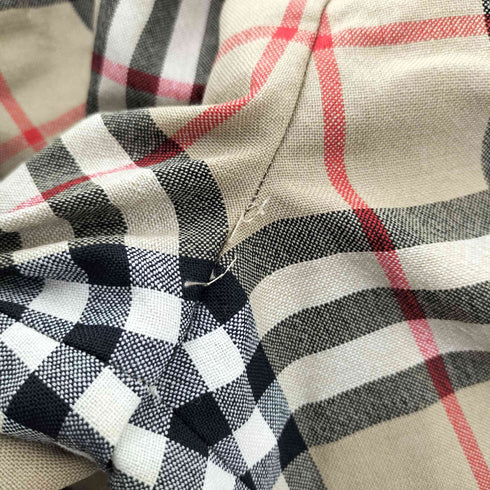 バーバリー BURBERRY 英国製 ノバチェック タックウールスラックス レディース 10 REG