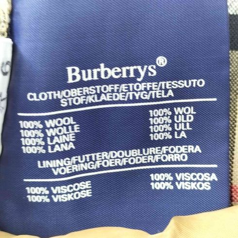 バーバリー BURBERRY 英国製 ノバチェック タックウールスラックス レディース 10 REG