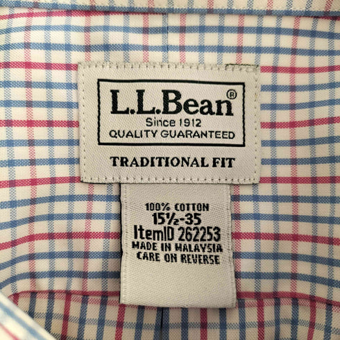 エルエルビーン L.L.Bean TRADITIONAL FIT チェック BDシャツ メンズ 15 1/2-15