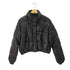 ザラ ZARA PUレザー クロップド中綿ジャケット ショート丈 レディース import:L