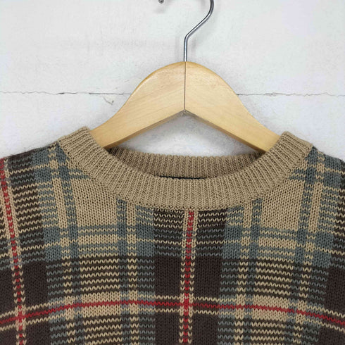 ユニクロ UNIQLO 90S OLD フロントチェックパネル切替ニット メンズ JPN:M