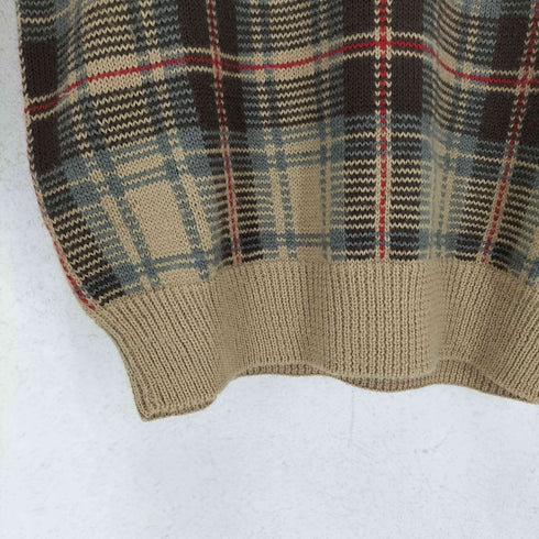 ユニクロ UNIQLO 90S OLD フロントチェックパネル切替ニット メンズ JPN:M