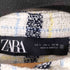 ザラ ZARA チェック柄 ノーカラーツイードジャケット レディース JPN:L