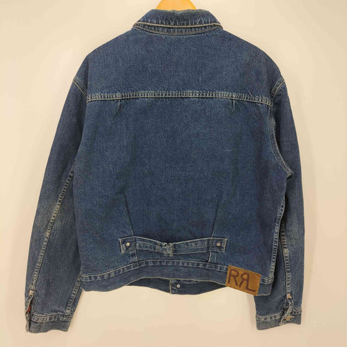 ダブルアールエルラルフローレン RRL RALPH LAUREN 90s USA製三つ星タグ デニムジャケット 裏地チェック メンズ JPN:L