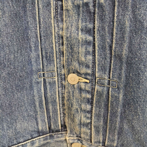 ダブルアールエルラルフローレン RRL RALPH LAUREN 90s USA製三つ星タグ デニムジャケット 裏地チェック メンズ JPN:L