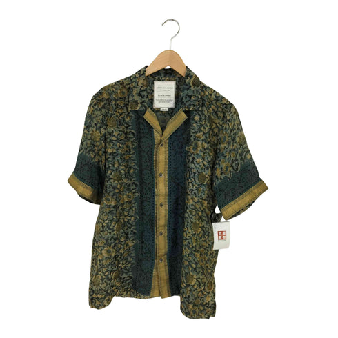 ドリスヴァンノッテン DRIES VAN NOTEN BLOCK PRINT ボタニカル オープンカラーシャツ メンズ EUR:46