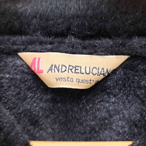 ANDRE LUCIANO ステンカラー 総柄 ムートンコート レディース