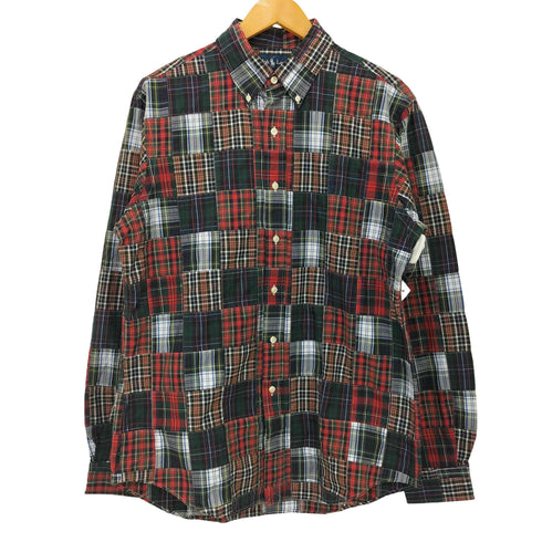 ラルフローレン RALPH LAUREN CUSTOM FIT ポニー刺繍パッチワークチェックシャツ メンズ JPN:L