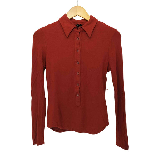 ジャンポールゴルチエフェム Jean Paul GAULTIER FEMME ボタンデザイン ロングスリーブ ポロシャツ レディース EUR:40