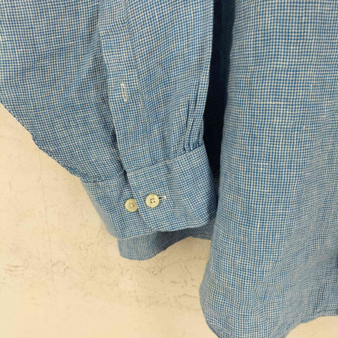 ブルックスブラザーズ BROOKS BROTHERS TRADITIONAL FIT IRISH LINEN 千鳥格子 BDシャツ メンズ import:XXL