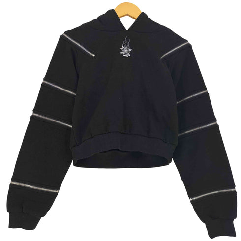 ケリークロージング KRY CLOTHING ショート丈 袖マルチジップ プルオーバーパーカー レディース