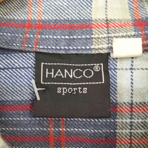 HANCO チェック フランネルグランパシャツ メンズ 43/44