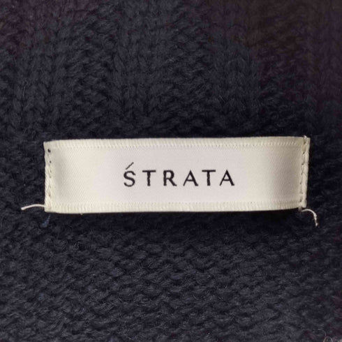 STRATA バイカラーウールタートルニット レディース FREE
