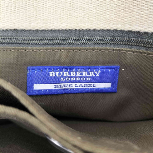 バーバリーブルーレーベル BURBERRY BLUE LABEL サイドラインキャンバストートバッグ レディース