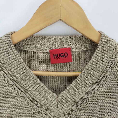 ヒューゴボス HUGO BOSS Vネックリネン混ニット メンズ