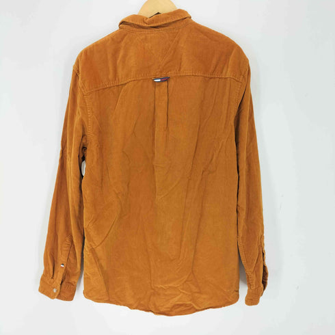 トミージーンズ tommy jeans ワンポイント刺繍 コーデュロイボタンダウンシャツ メンズ import:XL