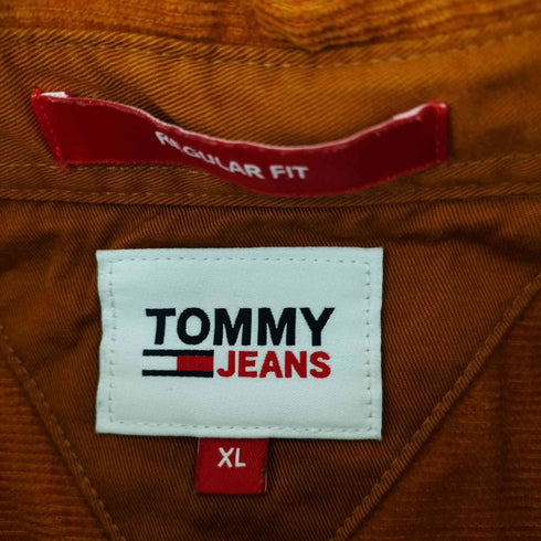 トミージーンズ tommy jeans ワンポイント刺繍 コーデュロイボタンダウンシャツ メンズ import:XL