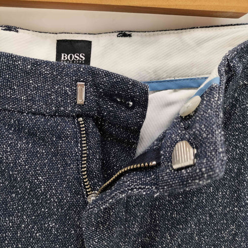 ヒューゴボス HUGO BOSS ブルーコットンテーパードパンツ メンズ US:34-35