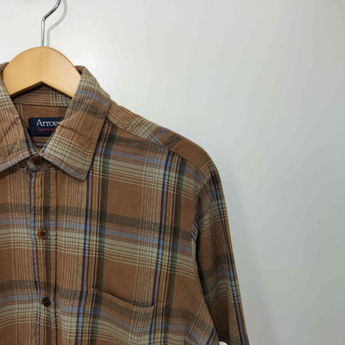 アロー ARROW 80s Arrow Sportwearタグ チェックカジュアルコットンシャツ メンズ M