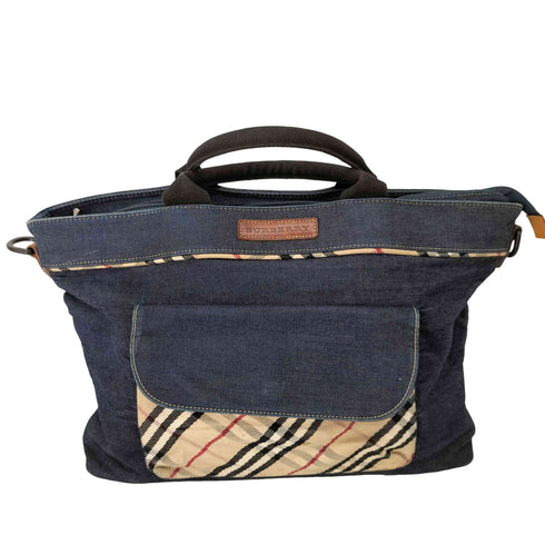 バーバリー BURBERRY デニムビジネスバック ノバチェック A4 レディース