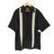 ブルーノ BRUNO SUEDED MICROFIBER フロント刺繍開襟シャツ メンズ JPN:L