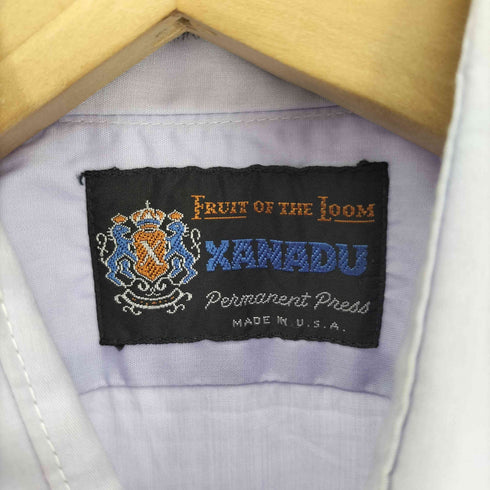 フルーツオブザルーム FRUIT OF THE LOOM 70-80S XANADU USA製 デカ襟 シャツ メンズ 15 32