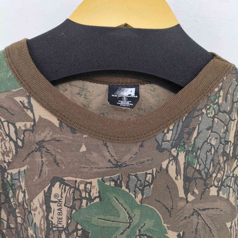 USA製 ACE SPORTSWEAR REBARK ツリーカモ クルーネックTシャツ メンズ import:M