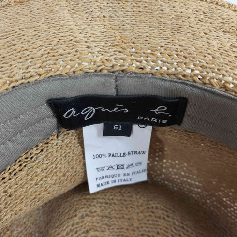 アニエスベー agnes b. MADE IN ITALY ストローハット メンズ 61
