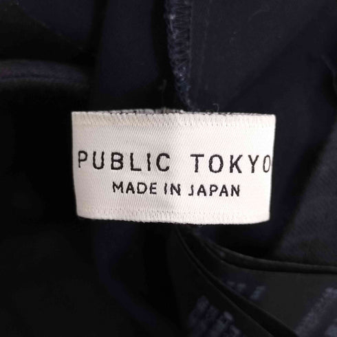 パブリックトウキョウ PUBLIC TOKYO ダブルベルト ハイウエスト スリット ワイドパンツ レディース FREE