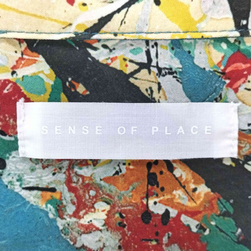 センスオブプレイス SENSE OF PLACE 総柄 オープンカラーシャツ メンズ