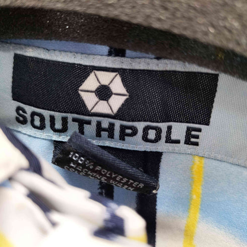 サウスポール SOUTHPOLE ワンポケットチェックシャツ ビックサイズ Bボーイ メンズ import:XL