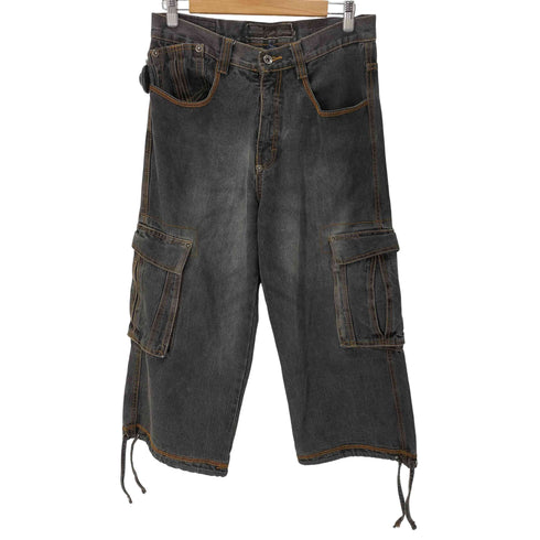 ペレペレ pelle pelle 00S クロップドデニムカーゴパンツ ドローコード Bボーイ 先染め Y2K メンズ W30 L22
