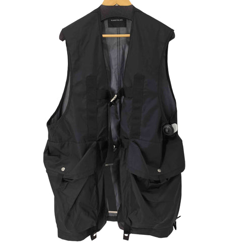 オールモストブラック ALMOSTBLACK マルチポケットナイロンベスト MILITARY VEST オーバーサイズ メンズ JPN:1