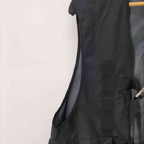 オールモストブラック ALMOSTBLACK マルチポケットナイロンベスト MILITARY VEST オーバーサイズ メンズ JPN:1